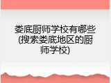 娄底厨师学校有哪些(搜索娄底地区的厨师学校)