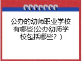 公办的幼师职业学校有哪些(公办幼师学校包括哪些？)