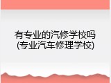 有专业的汽修学校吗(专业汽车修理学校)