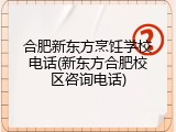合肥新东方烹饪学校电话(新东方合肥校区咨询电话)