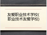 友爱职业技术学校(职业技术友爱学校)