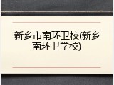新乡市南环卫校(新乡南环卫学校)