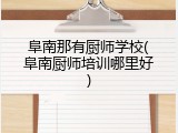 阜南那有厨师学校(阜南厨师培训哪里好)