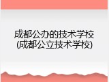 成都公办的技术学校(成都公立技术学校)