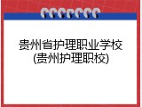 贵州省护理职业学校(贵州护理职校)