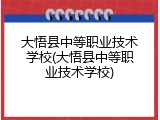 大悟县中等职业技术学校(大悟县中等职业技术学校)