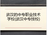 武汉的中专职业技术学校(武汉中专技校)