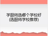 学厨师选哪个学校好(选厨师学校推荐)