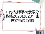 山东幼师学校录取分数线2023(2023年山东幼师录取线)