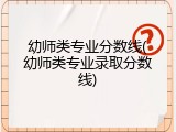 幼师类专业分数线(幼师类专业录取分数线)