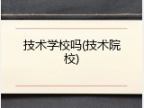 技术学校吗(技术院校)