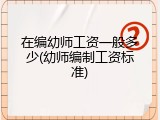 在编幼师工资一般多少(幼师编制工资标准)