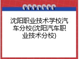 沈阳职业技术学校汽车分校(沈阳汽车职业技术分校)