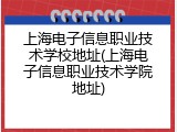 上海电子信息职业技术学校地址(上海电子信息职业技术学院地址)