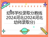 幼师学校录取分数线2024河北(2024河北幼师录取分)