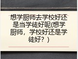 想学厨师去学校好还是当学徒好呢(想学厨师，学校好还是学徒好？)