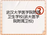 武汉大学医学院附属卫生学校(武大医学院附属卫校)