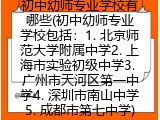 初中幼师专业学校有哪些(初中幼师专业学校包括什么)