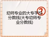 幼师专业的大专学校分数线(大专幼师专业分数线)