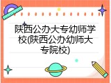陕西公办大专幼师学校(陕西公办幼师大专院校)