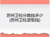 苏州卫校分数线多少(苏州卫校录取线)