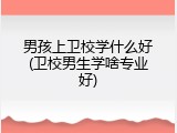男孩上卫校学什么好(卫校男生学啥专业好)