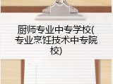 厨师专业中专学校(专业烹饪技术中专院校)