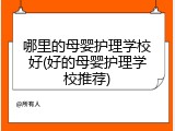 哪里的母婴护理学校好(好的母婴护理学校推荐)