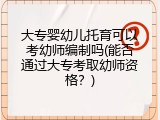 大专婴幼儿托育可以考幼师编制吗(能否通过大专考取幼师资格？)