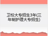 卫校大专招生3年(三年制护理大专招生)