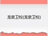 龙泉卫校(龙泉卫校)