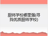 厨师学校哪里强(寻找优质厨师学校)