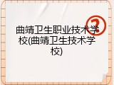 曲靖卫生职业技术学校(曲靖卫生技术学校)