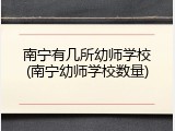 南宁有几所幼师学校(南宁幼师学校数量)