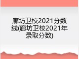 廊坊卫校2021分数线(廊坊卫校2021年录取分数)