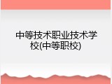 中等技术职业技术学校(中等职校)