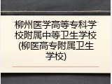 柳州医学高等专科学校附属中等卫生学校(柳医高专附属卫生学校)