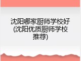沈阳哪家厨师学校好(沈阳优质厨师学校推荐)