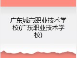 广东城市职业技术学校(广东职业技术学校)