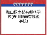 鞍山职高都有哪些学校(鞍山职高有哪些学校)