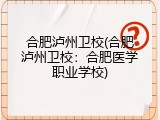 合肥泸州卫校(合肥泸州卫校：合肥医学职业学校)