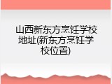 山西新东方烹饪学校地址(新东方烹饪学校位置)