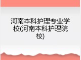 河南本科护理专业学校(河南本科护理院校)