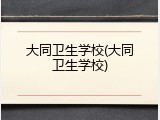 大同卫生学校(大同卫生学校)