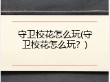 守卫校花怎么玩(守卫校花怎么玩？)