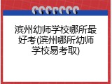 滨州幼师学校哪所最好考(滨州哪所幼师学校易考取)