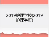 2019护理学校(2019护理学府)