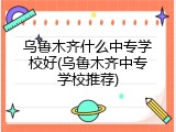 乌鲁木齐什么中专学校好(乌鲁木齐中专学校推荐)