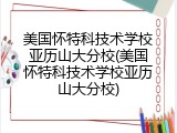美国怀特科技术学校亚历山大分校(美国怀特科技术学校亚历山大分校)