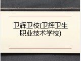 卫辉卫校(卫辉卫生职业技术学校)